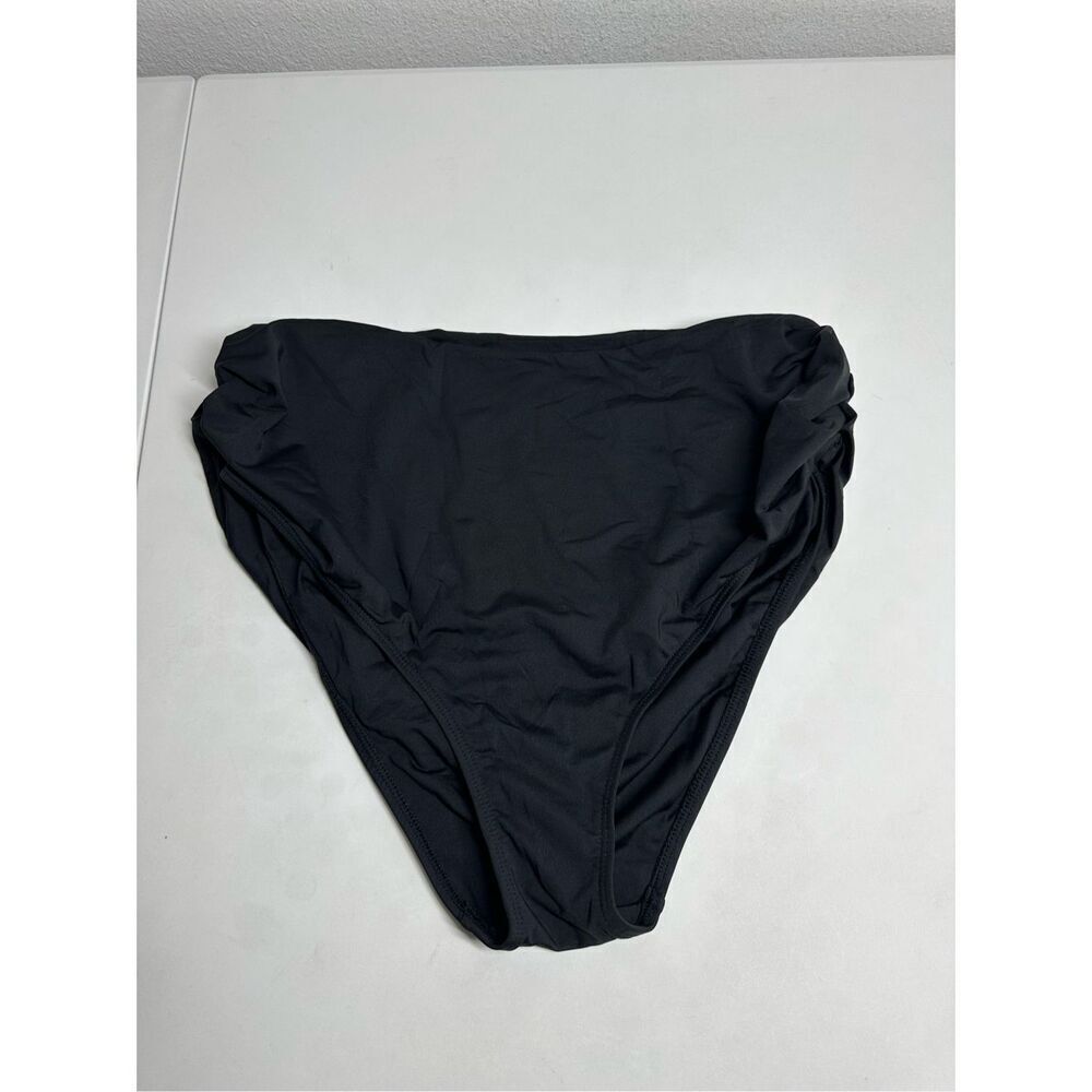 Anne Cole Women's Black High Waist Shirred Swim Bottom Size 20W - Picture 2 of 12
